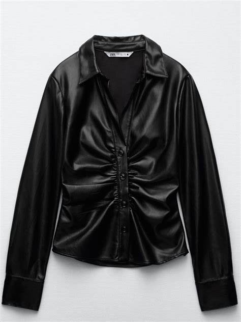 Skindbluse/-skjorte